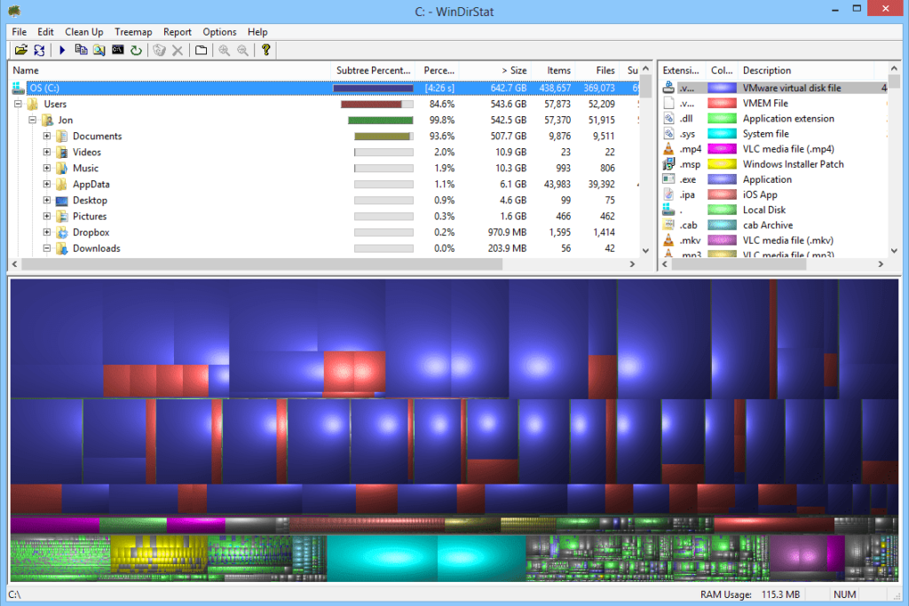 WinDirStat guide outil